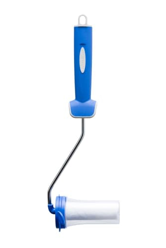 Apollo Brush Dominator 4 Inch Mini Paint Roller with Frame and Storage Tube, 3/16 Inch Nap Microfiber, Click and Release System, Works with All Paints and Stains, Walls, Trim, Cabinets and More