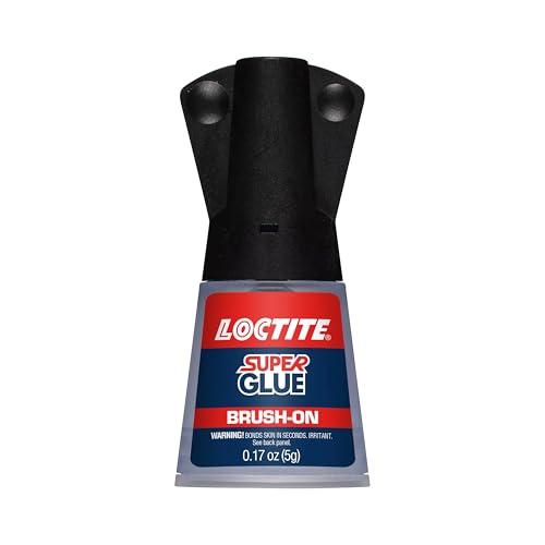 Loctite Super Glue Brush On Bottle, Clear, 0.18 fl oz Bottle, 6 Pack - Superglue for Plastic, Wood, Metal, Crafts & Repair, Cyanoacrylate Adhesive Instant Glue, Quick Dry - size: 6 Pack