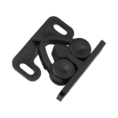 HJGarden 4PCS 31x32x28mm Black Roller Type Door Catch Latch Plastic Spring Loaded Collision Lock Furniture Fittings Cabinet Hardware Suitable for Vessels Wardrobes Dressing Table