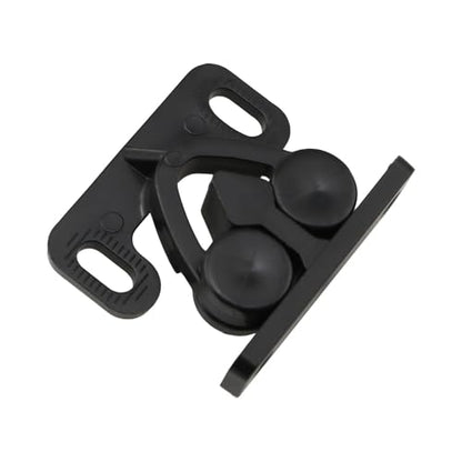 HJGarden 4PCS 31x32x28mm Black Roller Type Door Catch Latch Plastic Spring Loaded Collision Lock Furniture Fittings Cabinet Hardware Suitable for Vessels Wardrobes Dressing Table