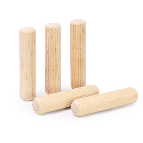 3/8" x 1-3/4" Wooden Dowel Pins - FoDau770 Beech Wood Dowel Rods - 200 Pcs - size: 3/8" x 1-3/4"