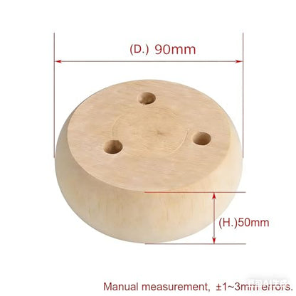 Mysummer 4PCS Round Furniture Bun Feet 2" Tall Replacement for Armchair Sofa Chair Loveseat Ottoman Dresser Legs