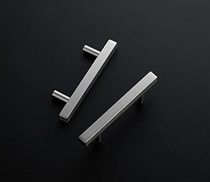 Ravinte Brushed Nickel Cabinet Hardware Square Pulls, 3.75 Inch, 10 Pack - color: Brushed Nickel