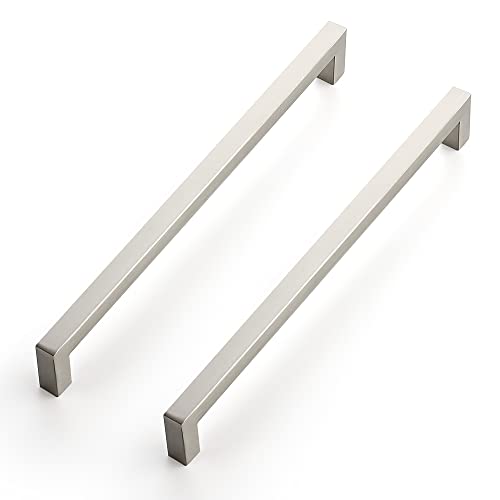Ravinte Brushed Nickel Square Cabinet Handles Drawer Pulls 10 Inch 18 Pack - color: Brushed Nickel