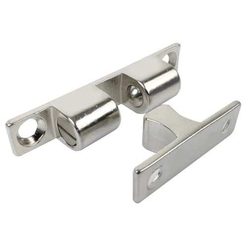 2Pcs Cabinet Door Catch, Solid Stainless Steel Adjustable Ball Tension Roller Catch Cabinet Door Double Ball Tension Catch with Screws for Ship Yacht RV (43MM) - size: 43MM