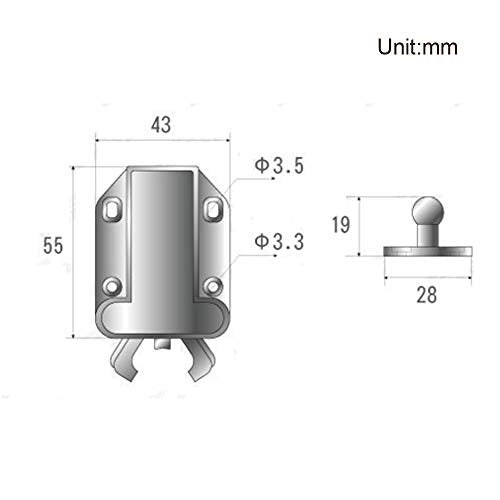 8 Pack Push Latch，Touch Latch Safe Push Latch，Rebound self-Locking Device，Open Catch Lock Drawer Cabinet Catch Touch Latch Cupboard Bedroom