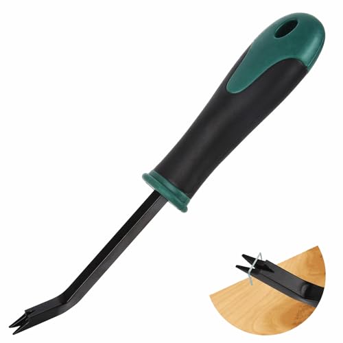 Heavy Duty Staple Remover Tool Upholstery Stapler Puller Lifter Staple Extractor Tack Puller for Removing Staples for Carpets Wood Flooring Furniture (Black-Green) - color: Black-green