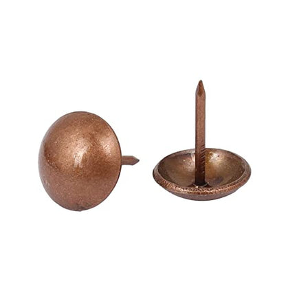 25mm(1inch) Round Large-Headed Nail, Red Copper Antique Upholstery Nails, Red Copper Furniture Tacks for Furniture Cork Board Wooden Furniture Decorative DIY Projects 30Pcs (Red Copper, 1")