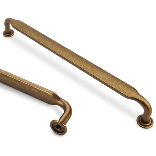 10 Pack 7-1/2 inch Antique Brass Kitchen Cabinet Handles - color: Antique Brass, size: 7-1/2'' Hole Center(192mm)