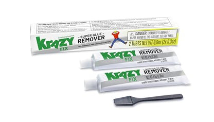 Krazy Fix Super Glue Remover, Gel Formula (2 x 0.3 oz Tubes)