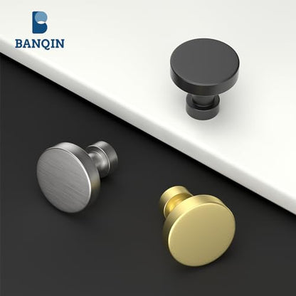 20 Pack Gold Cabinet Knobs and Pulls - Round Drawer Knobs, Brushed Brass for Kitchen Cabinets - color: Brushed Brass, size: 20 Pack