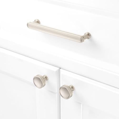 KOOFIZO 10 Pack 5 in Brushed Nickel Cabinet Pulls, Drawer Handles P35 - color: Brushed Nickel, size: 5" CC