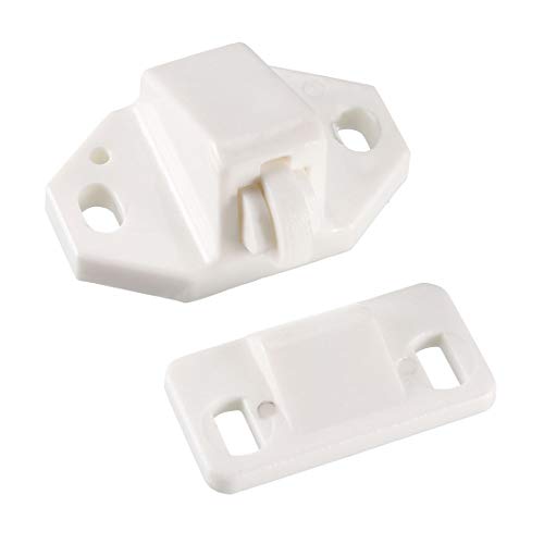 uxcell Furniture Cabinet Closet Door Roller Catch with ABS Roller White 10Pcs - color: White