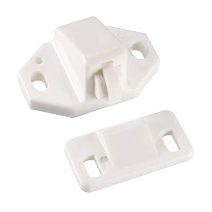 uxcell Furniture Cabinet Closet Door Roller Catch with ABS Roller White 10Pcs - color: White