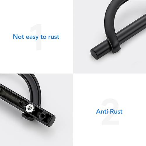HOME EDIT Matte Black Cabinet Pulls Curved, 3-3/4 Inch/96 mm, 10 Pack - color: Matte Black, size: 3-3/4 Inch Hole Center