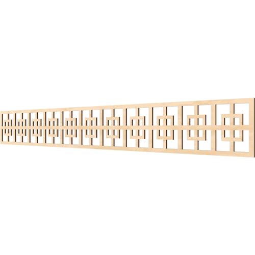 46 1/4"W x 6"H x 1/4"T Cambridge Fretwork Moulding, Birch - color: Birch, size: 6-in. H x 0.25-in. T