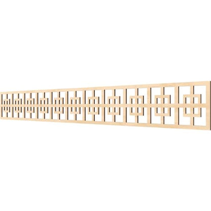 46 1/4"W x 6"H x 1/4"T Cambridge Fretwork Moulding, Birch - color: Birch, size: 6-in. H x 0.25-in. T