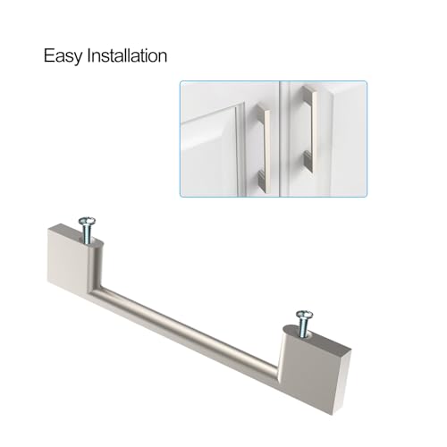 9BUILD 10 Pack Brushed Satin Nickel Cabinet Pulls 3 Inch Satin Nickel Kitchen Cabinet Handles, Cabinet Hardware for Cupboard Drawer Pulls - color: Brushed Satin Nickel, size: 3"/76MM Hole Center, style: 10 Pack