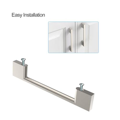 9BUILD 10 Pack Brushed Satin Nickel Cabinet Pulls 3.75 Inch Satin Nickel Kitchen Cabinet Handles, Cabinet Hardware for Cupboard Drawer Pulls - color: Brushed Satin Nickel, size: 3.75"/96MM Hole Center, style: 10 Pack