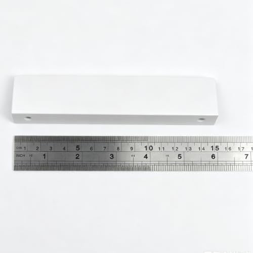 Edge Pull Handles, 5.9 Inch White, 5 Inch Spacing, 6Pcs - color: White, size: 150mm/5.9", style: Straight Edge