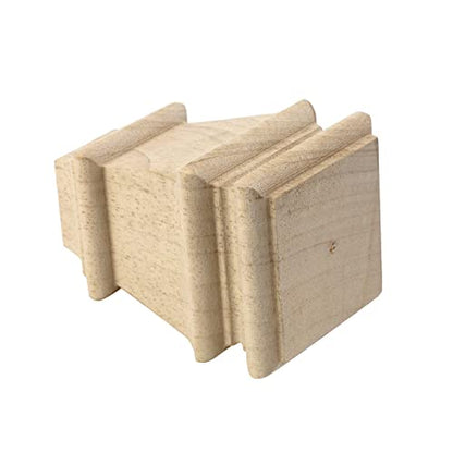 T Tulead 120mm/4.72" Unfinished Wooden Cabinet Feet Pack of 4 - size: 4.72" × 3.15"