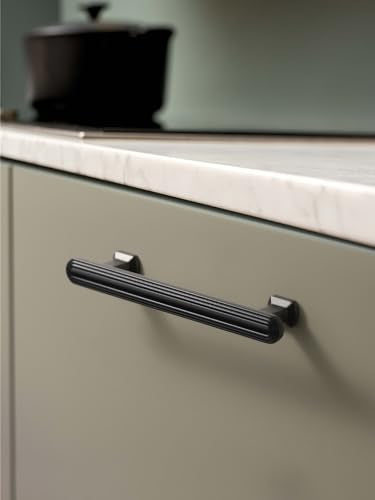 SORWDUREM 5 Pack 6.3 Inch(160mm) Black Cabinet Pulls Drawer Pulls Kitchen Hardware Cupboard Kitchen Hardware Cabinet Handles - color: Black, size: 6.3"(160mm) Hole Center