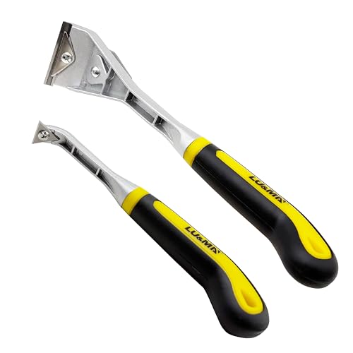 LU&MN Carbide Paint Scraper Set, 2.38" Wide & 1" Triangular Blades, 2 Pcs
