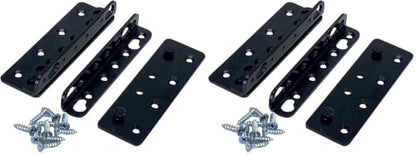 Set of 4 - No Mortise Bed Frame Brackets - Connects Headboard & Footboard to Side Rails - Screws & Instructions Included (Pack of 2) - size: Full (Pack of 2)
