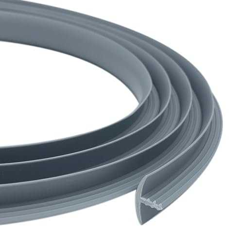 T Rubber Trim Molding, Fit 1/2 inch Edge, Edging Shelf Banding, Center Barb Tee Moulding for Tables, Game and Arcade Machines Decorative, Gray, 26Ft(8M) - color: Gray, size: 1/2inch (26Feet)