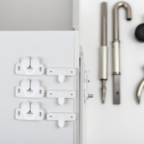 3Pcs White Marine Boat Ball Catch Door Cupboard Spring Back Plates Roller Latch Plastic Catches Cabinet Hardware Tools and Home Improvement
