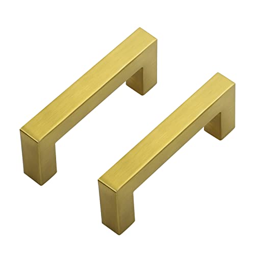Ravinte Gold Cabinet Handles Cabinet Pulls, 3 Inch CC, 10 Pack - color: Gold, size: 3 Inch Hole Center
