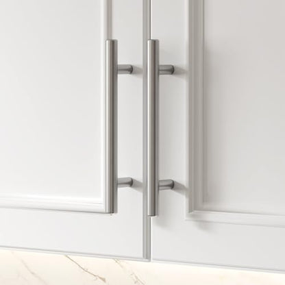 Goldenwarm 10 Pack 3-3/4 inch Brushed Nickel Cabinet Pulls Cabinet Handles - color: Brushed Nickel, size: 3-3/4 Inch Hole Centers