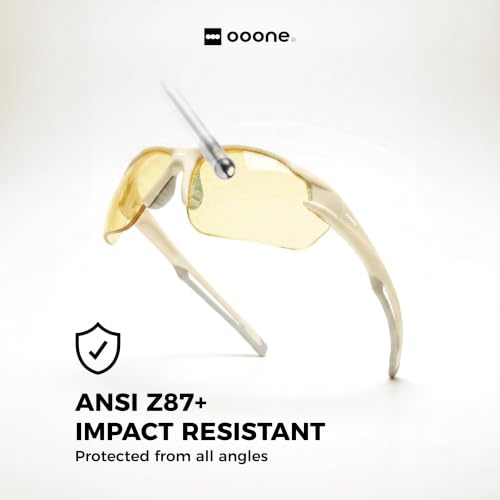 ANSI Z87+ Safety Glasses, Anti-Fog Lightweight Protective Eyewear - color: Yellow