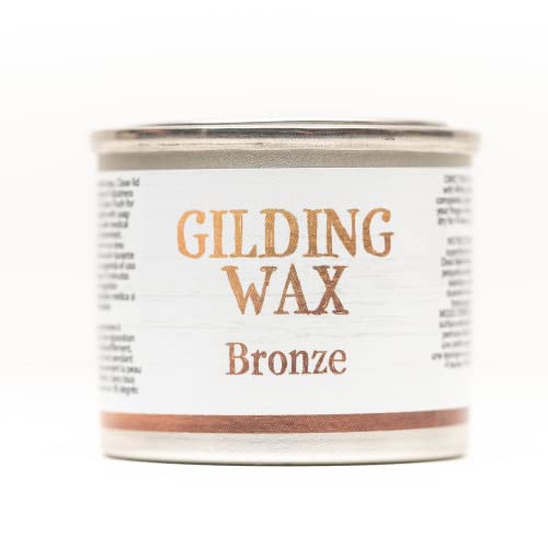 Dixie Belle Gilding Wax - Oil-Based Metallic Luxury Luster for Sheen, Shimmer on DIY Projects - Detail Enhancer for Furniture, Hardware, Wood - color: Bronze