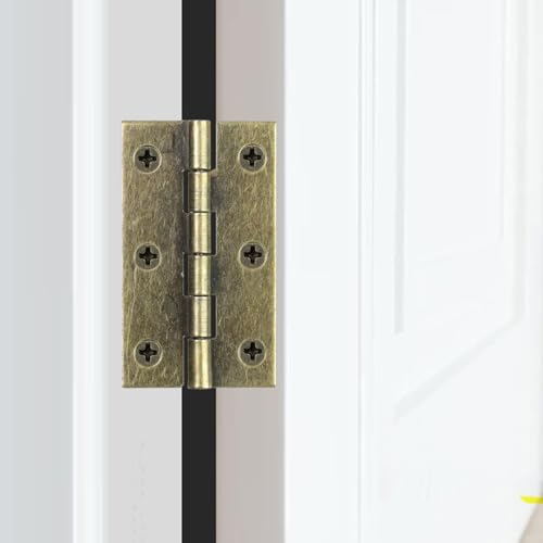 Antrader Antique Bronze Hinges,Vintage Door Hinges,12Pcs