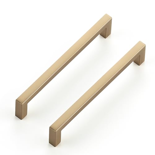 Ravinte Champagne Bronze Cabinet Handles Slim Cabinet Pulls 5 Inch 15 Pack - color: Champagne Bronze