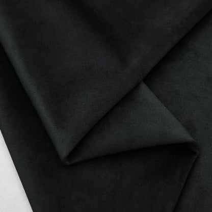TinaKim Velvet Fabric for Upholstery Couch, Pillow Case Chair Cover Material, DIY Repair (Black, 2 Yards) - color: Black, size: 2 yard pre cut