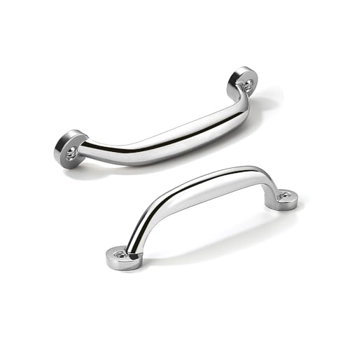 10 Pack 3-3/4 inch Hole Center Polished Chrome Cabinet Pulls - Heavy Duty Solid Drawer Hardware Handles Kitchen Vanity Bathroom Handles - color: Polished Chrome, size: 3-3/4"(96mm) Hole Center