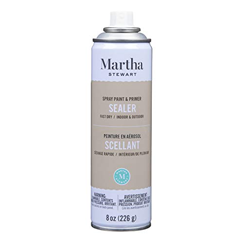 MARTHA STEWART 8oz Spray Paint, Satin Clear Sealer (42941) - color: Satin Clear Sealer