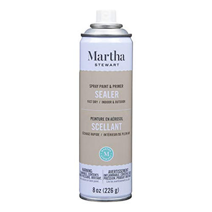 MARTHA STEWART 8oz Spray Paint, Satin Clear Sealer (42941) - color: Satin Clear Sealer