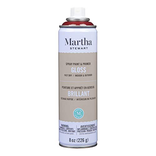 MARTHA STEWART Paint & Primer 8oz Spray Paint, Gloss Chipotle (42885) - color: Gloss Chipotle