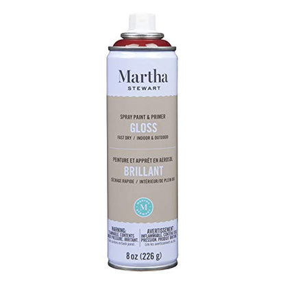 MARTHA STEWART Paint & Primer 8oz Spray Paint, Gloss Chipotle (42885) - color: Gloss Chipotle