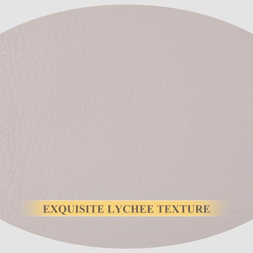 Faux Leather 0.7mm Upholstery Fabric by the Yard 55x72 Inch Beige - color: Beige, size: Pre Cut 2 Yard