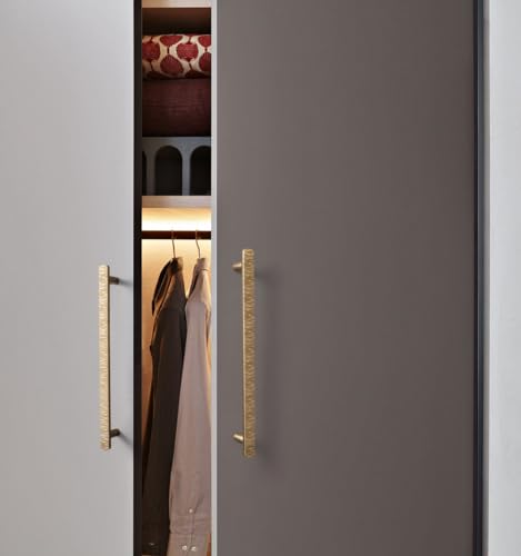 Goo-Ki 7-1/2 Inch（192mm Hole Centers Luxurious & Sturdy Zinc Alloy Cabinet Handls,Champagne Bronze Cabinet Pulls for Kitchen,Drawer,Cupboard & Wardrobe,6 Pack - color: Champagne Bronze, size: 7.6 inch (192 mm) Hole Centers, style: Pulls With No Backplate
