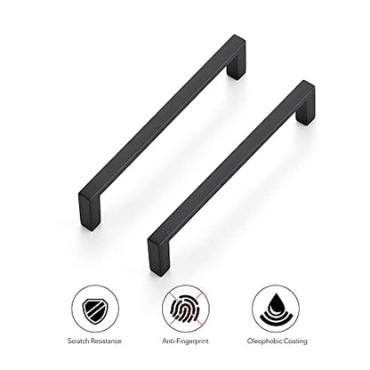 Ravinte Matte Black Cabinet Pulls Slim Cabinet Handles, 5 Inch CC, 30 Pack - size: 5" hole center