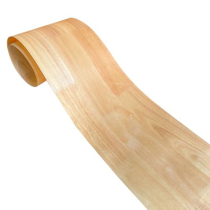Natural Wood Veneer, Thin Veneer Sheets, Furniture/Boxes/Wooden Crafts Production and Renovation, Handmade DIY (Rubber) - color: Rubber / 8″ x 90″