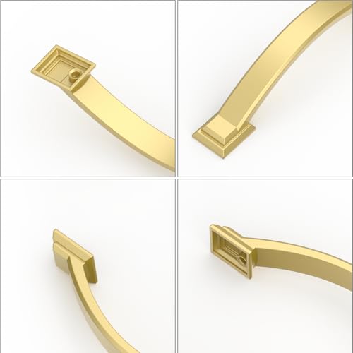 10 Pack 3.75 Inch Cabinet Handles Gold Cabinet Pulls - color: Gold, size: 3.75 inch（96mm）, style: 10 Pack