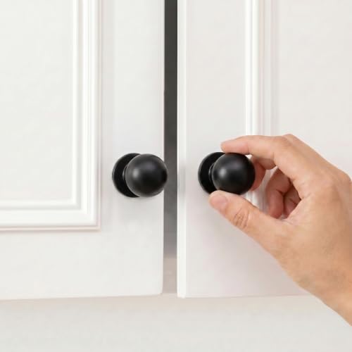 homdiy 25 Pack 15/16in Matte Black Cabinet Knobs - color: Black