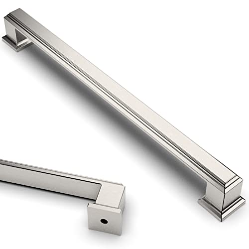 Asidrama 20 Pack 7.5 inch Brushed Satin Nickel Kitchen Cabinet Handles - color: Brushed Satin Nickel, size: 7.5" Hole Center(192mm)
