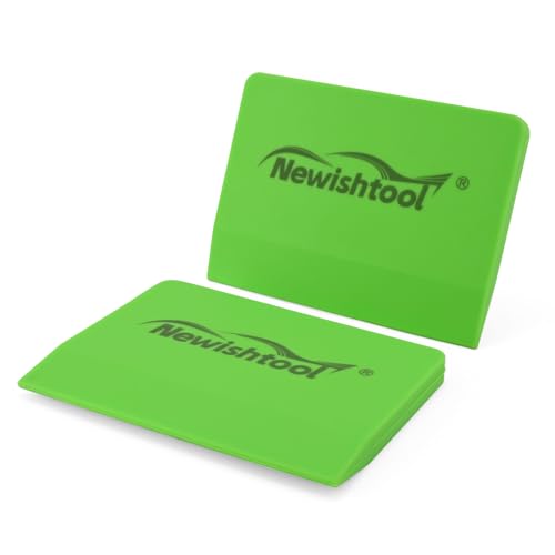 NEWISHTOOL Soft Silicone Small Squeegee for Vinyl, 2 PCS Rubber PPF Tool - color: Green